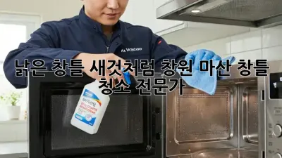 낡은 창틀, 새것처럼! 창원 마산 창틀 청소 전문가