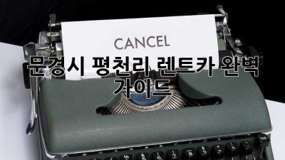 문경시 평천리 렌트카: 완벽 가이드