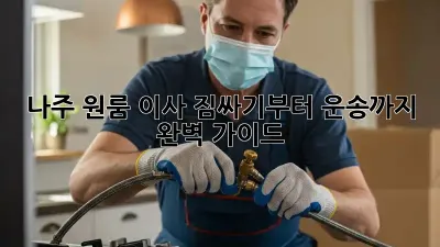 나주 원룸 이사, 짐싸기부터 운송까지 완벽 가이드!